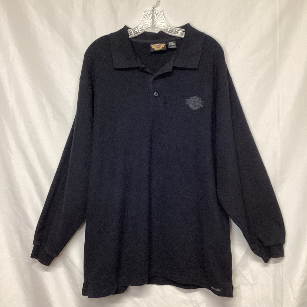 Harley Davidson Long Sleeve Polo Black L